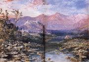 William Simpson The Lake of Kashmir at Shrinagar Spain oil painting artist
